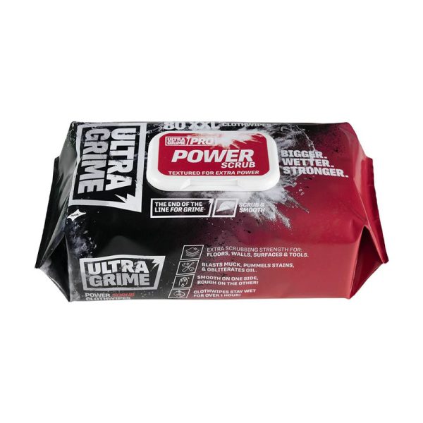 ULTRAGRIME® PRO: Power Scrub Wipes (Case of 6)