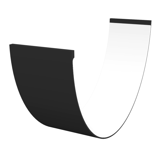 FreeFlow 112mm Half Round Gutter 4 Metre Black (FRG400BL)