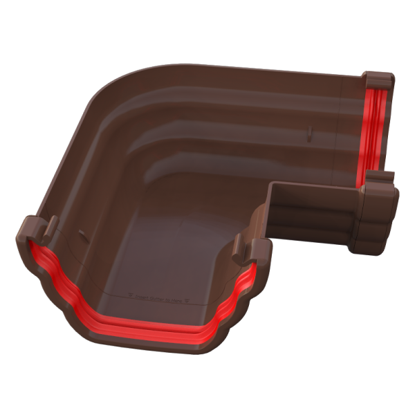 FreeFlow 135mm Ogee Gutter 90° Angle Brown (FRO603LB)