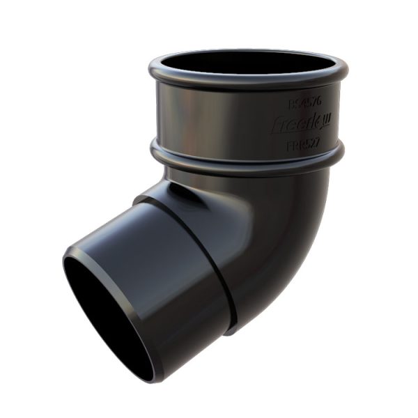 FreeFlow 68mm Round Downpipe 112° Offset Bend Black (FRR527BL)