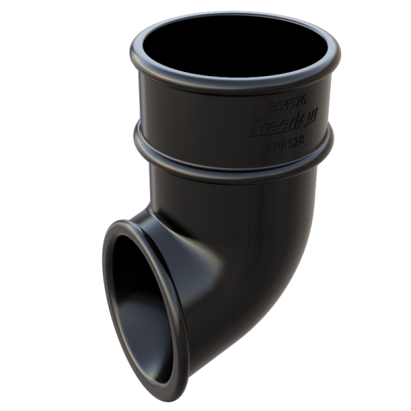 FreeFlow 68mm Round Downpipe Shoe Black (FRR528BL)
