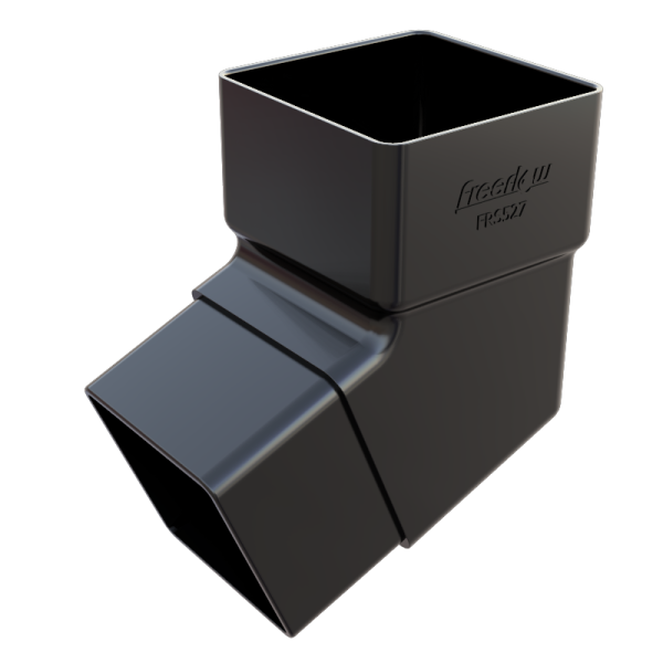 FreeFlow 65mm Square Downpipe 112° Offset Bend Black (FRS527BL)