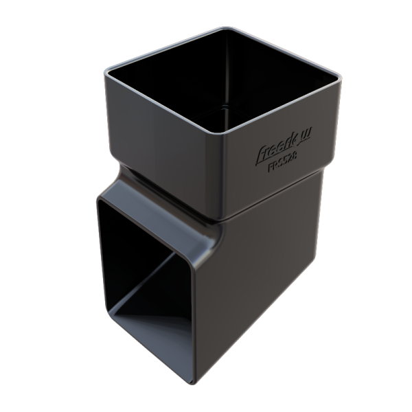 FreeFlow 65mm Square Downpipe Shoe Black (FRS528BL)