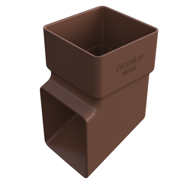 FreeFlow 65mm Square Downpipe Shoe Brown (FRS528LB)